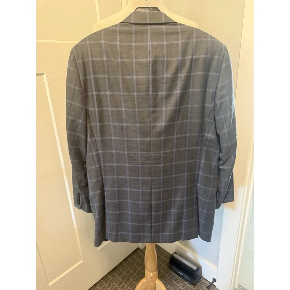 Hart‎ Schaffner Marx Plaid Fabric Blazer Jacket Size 42R